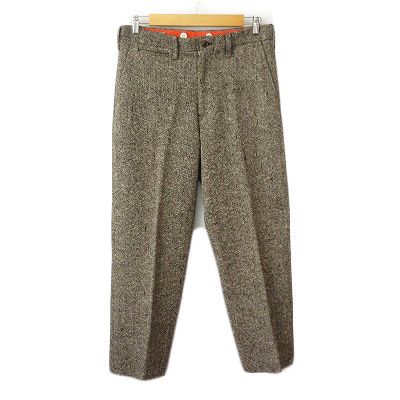 ドライボーンズ Dry Bones パンツ ツイード ネップ センタープレス ウール 30 茶 ブラウン