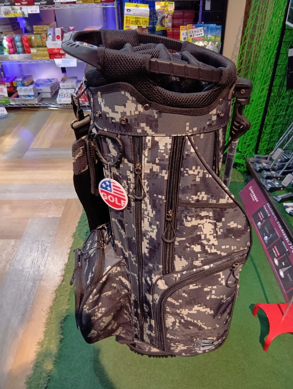 Cb ♥品 OOWLS 14分割 スタンドキャディバッグ グレーカモ 9.5型 軽量 47インチ対応 JYPRF23FSB 2025年モデル JYPER Sオリジナル商品 大崎店