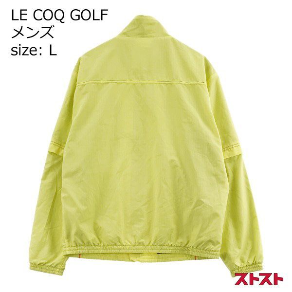 LE COQ GOLF ルコックゴルフ 裏メッシュ 2WAY ジップジャケット ストライプ柄 イエロー系 L ［240001909003］ - メルカリ