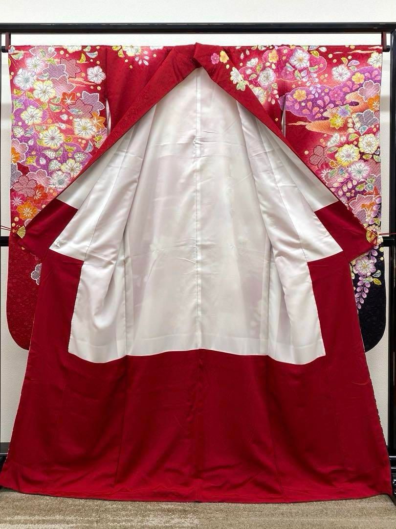 振袖 豪華 銀通し 紋意匠 辻が花 絞り身丈158cm 撥水加工済 MO2905 