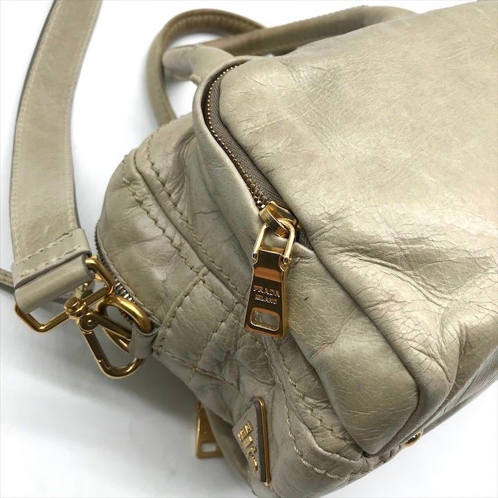 PRADA プラダ 三角ロゴ プレート レザー 2WAY ハンド ショルダー  