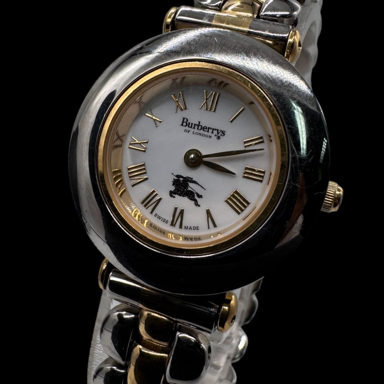 Burberrys　バーバリー　チェンジベゼル　時計　稼働中 希少美品 稼働 Burberrys バーバリー チェンジベゼル 9100L