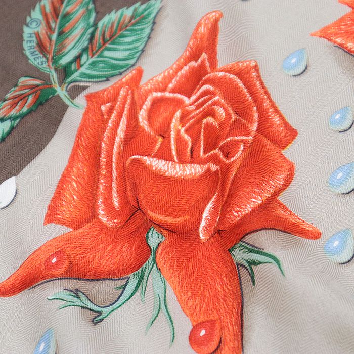 美品】HERMES エルメス スカーフ カレジェアン140 LA ROSEE Anne