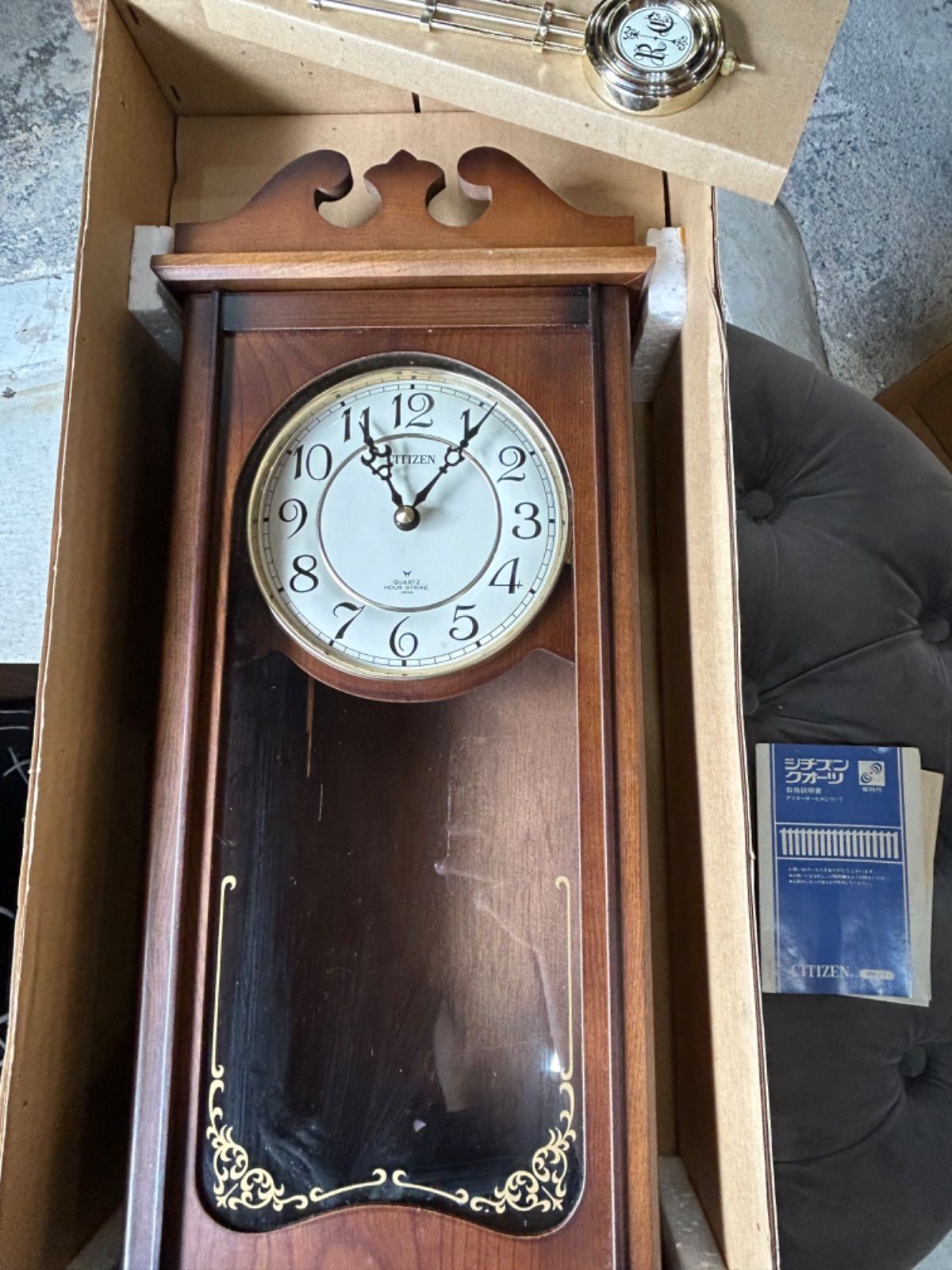 CITIZENアンティーク掛け時計 特大 シチズン 柱時計 掛け時計 CITIZEN