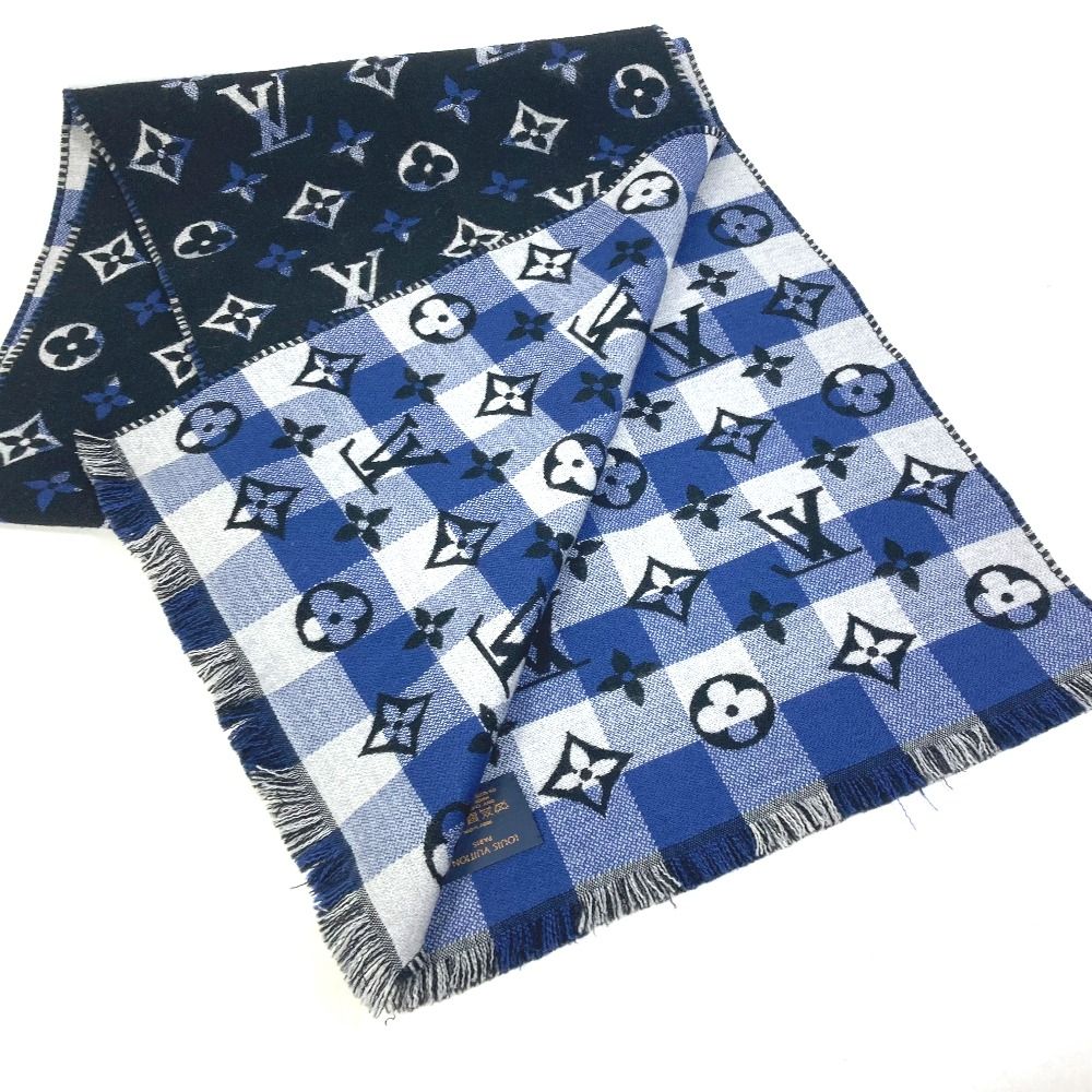 美品★LOUIS VUITTON エシャルプ ・プティ ダミエ マフラー ウール LOUIS VUITTON ルイヴィトン マフラー エシャルプ プティ ダミエ