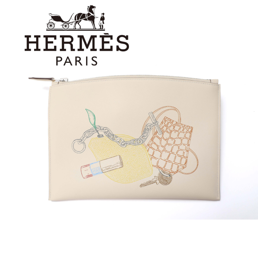 幻！国内未入荷 HERMES エルメス クラッチバッグ ポーチ バザール