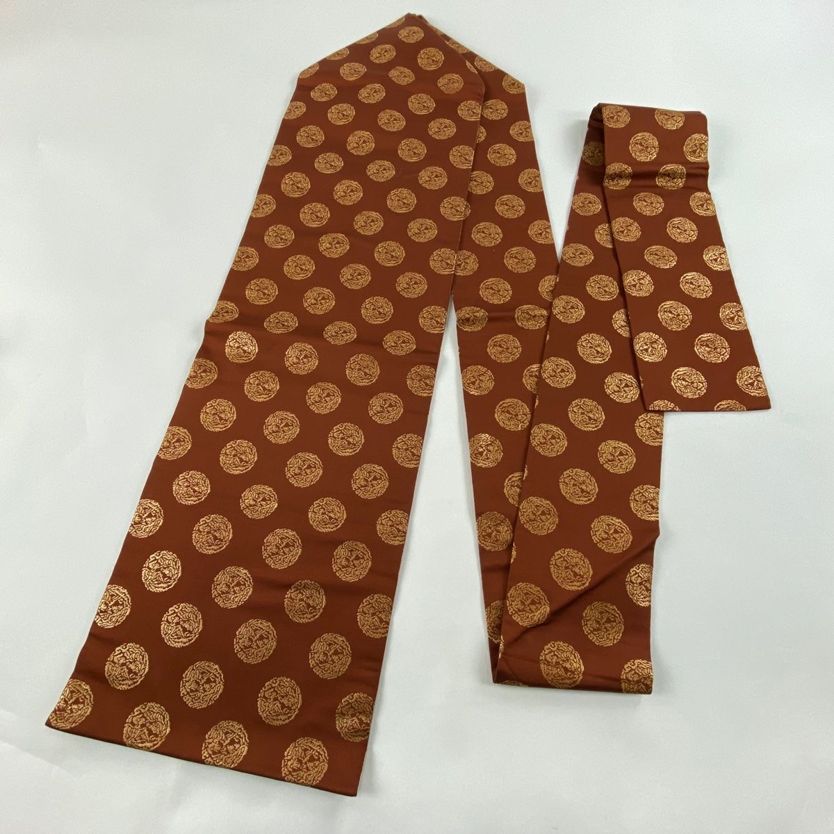 名古屋帯 優品 向鳥 箔 茶色 正絹 【中古】 - メルカリ