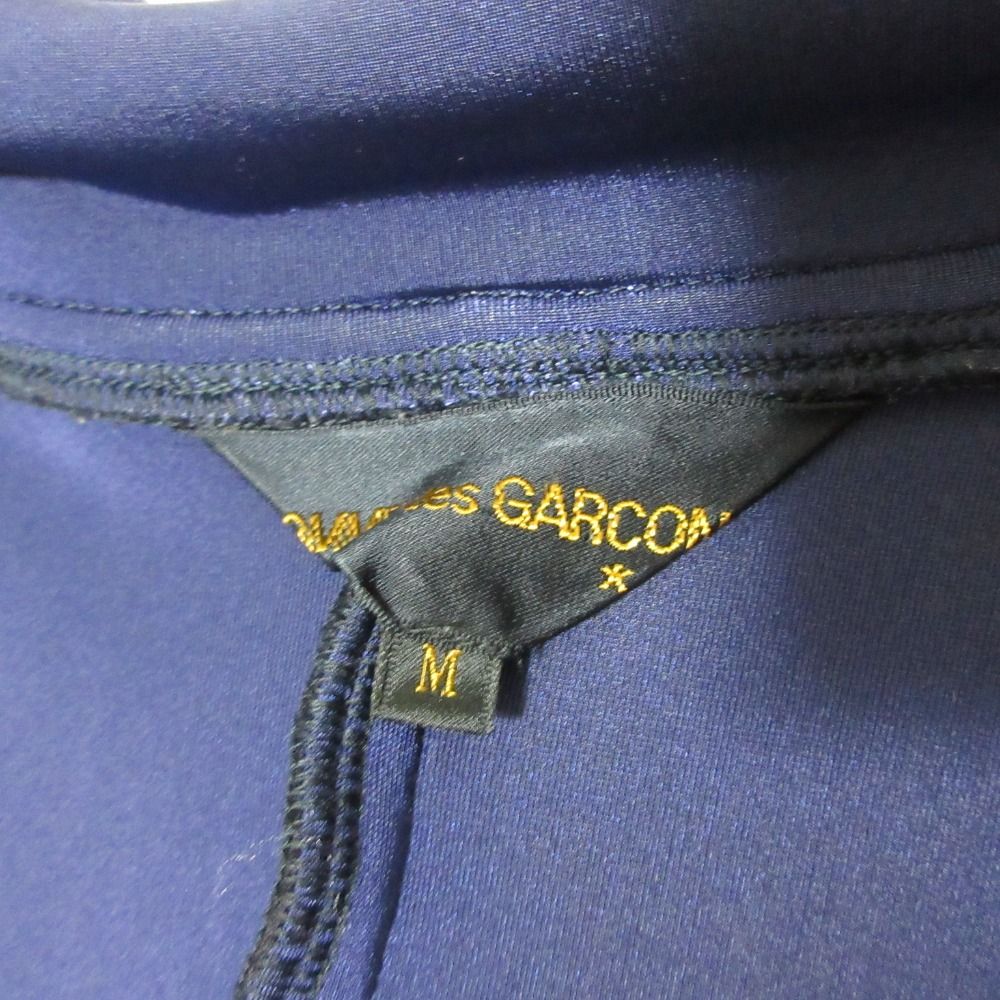 安定性 クリーニング済 AD1999 COMME des GARCONS コムデギャルソン シャーリングレイヤードニットジャケット M ネイビー ブルー レディース 古着 人気アイテム揃い踏み！
