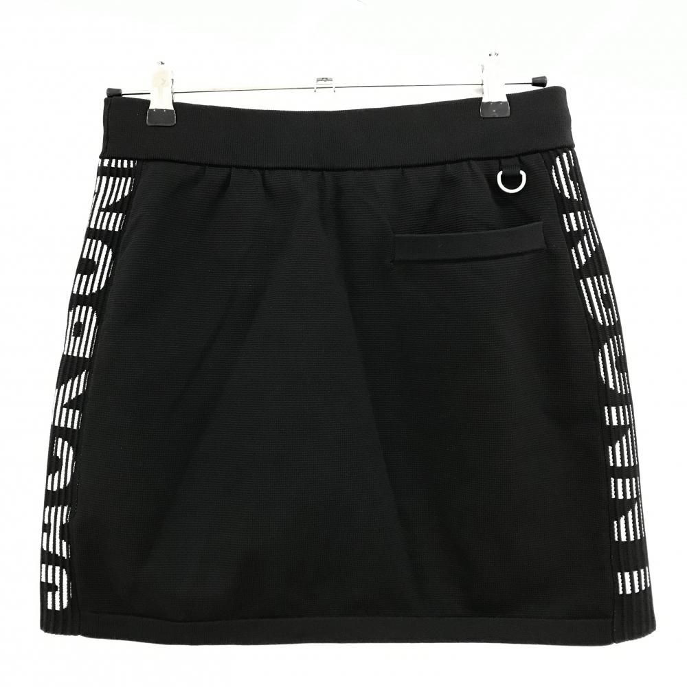 超 ジャックバニー ニットスカート 黒×白 サイドロゴ 内側インナーパンツ レディース 1 M ゴルフウェア モデル Jack Bunny
