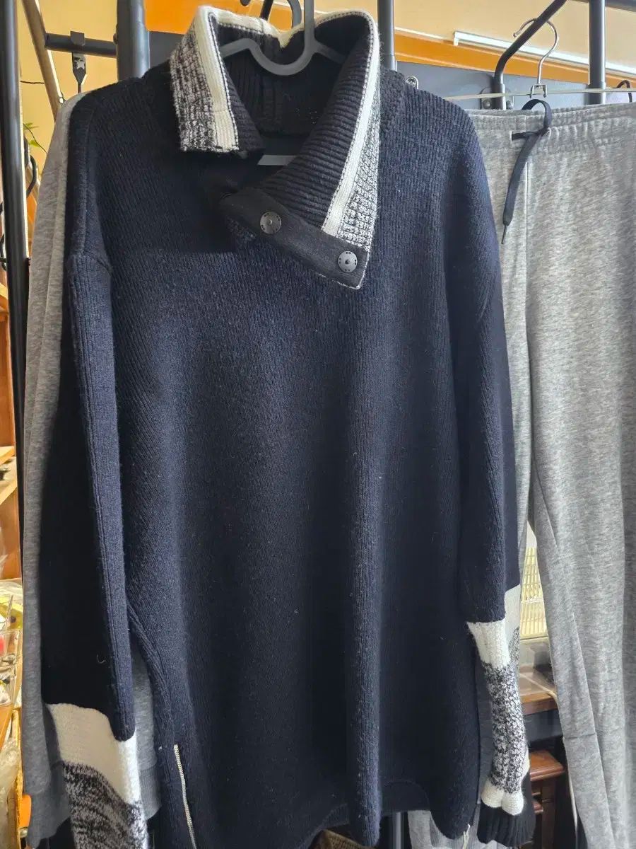 SYSTEM homme システムオム ブラック ニット タートルネック 100 サイズ