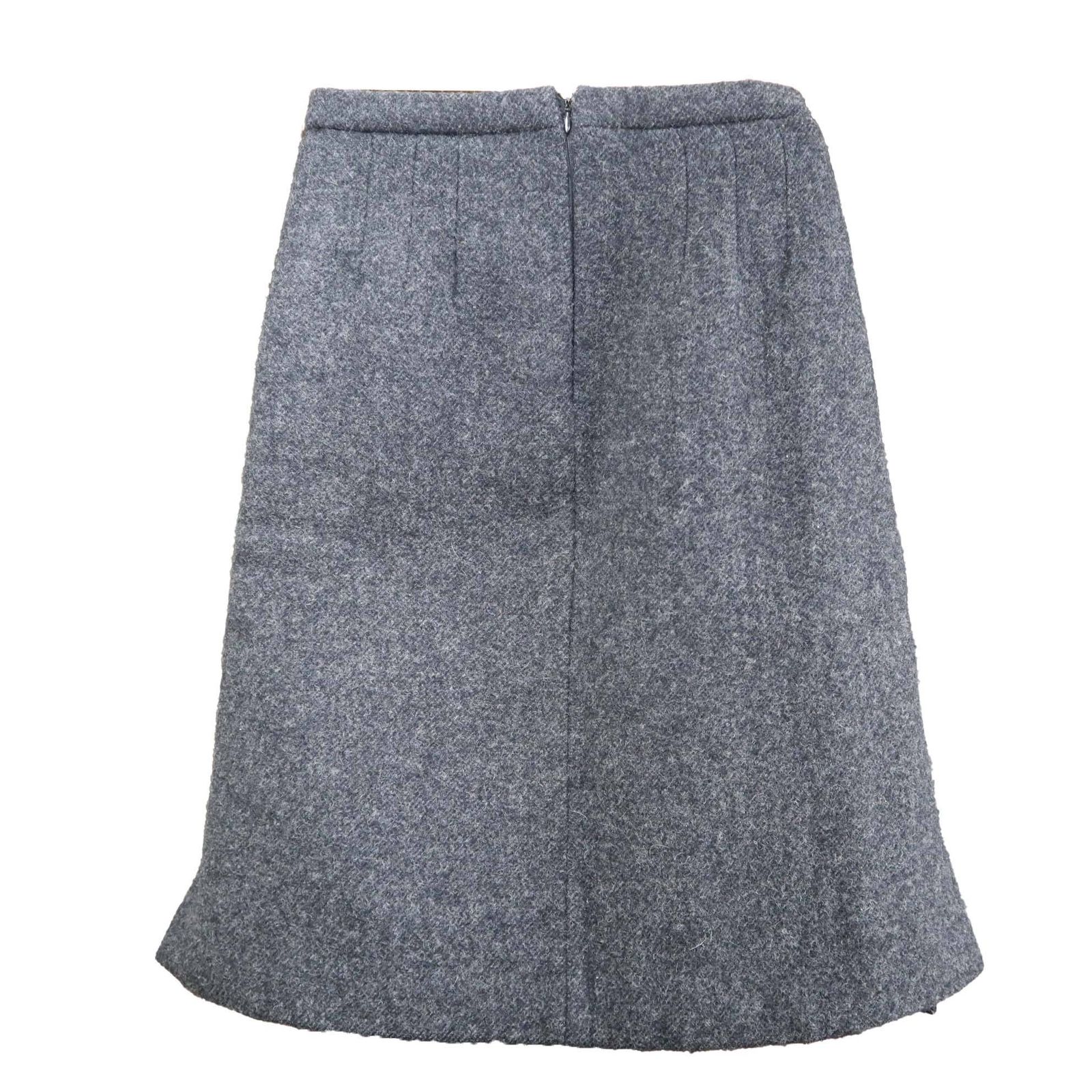 PRADA プラダ スカート ウール サイズ40 グレー レディース H20175