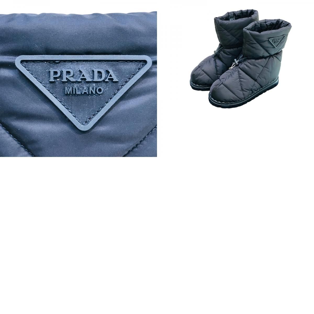 プラダ PRADA RE-NYLON パデットナイロンブーツ 1U686M ブラック