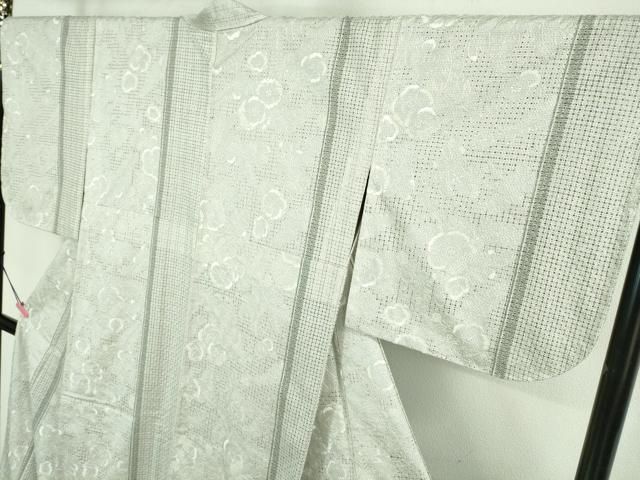 平和屋本店□極上 中国三大刺繍 スワトウ刺繍 総刺繍 本場大島紬 白  