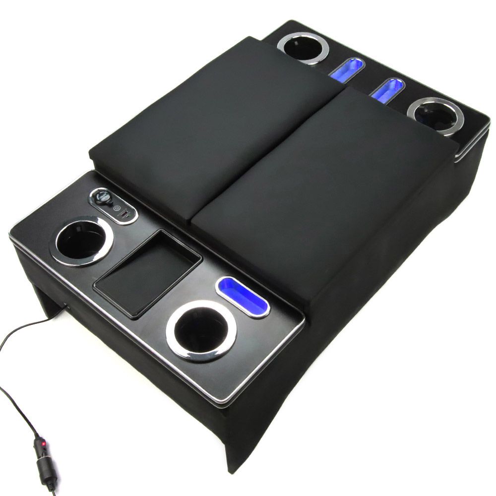 ハイエース 200系 コンソールボックス ワイドボディ S-GL 1型~8型 ガソリン ディーゼル 運転席 助手席 アームレスト LED付き USBポート付き