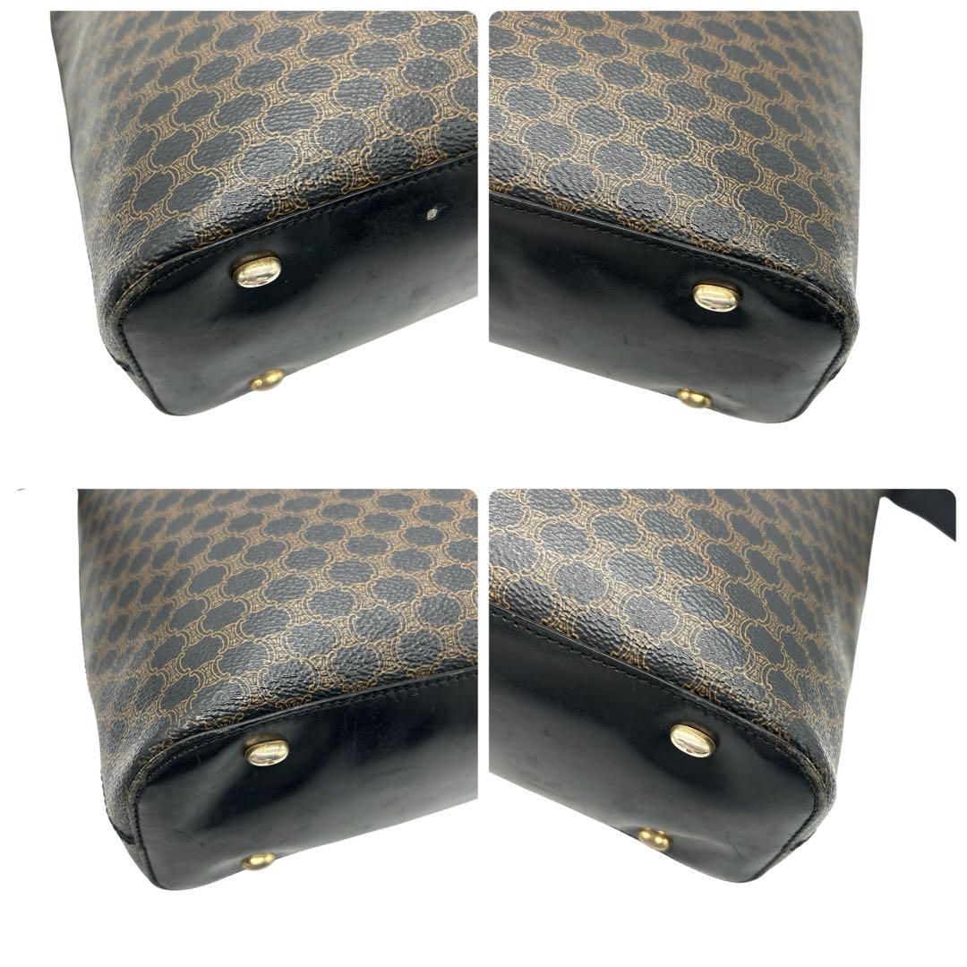 良品 562 セリーヌ ワンショルダーバッグ マカダム ブラック PVC