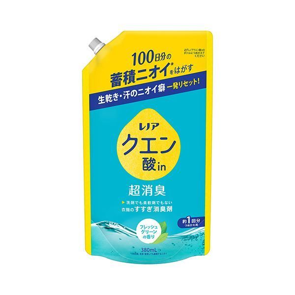 まとめ P＆Gレノア クエン酸in超消臭 フレッシュグリーンの香り つめかえ用 380ml 1個 ×10セット