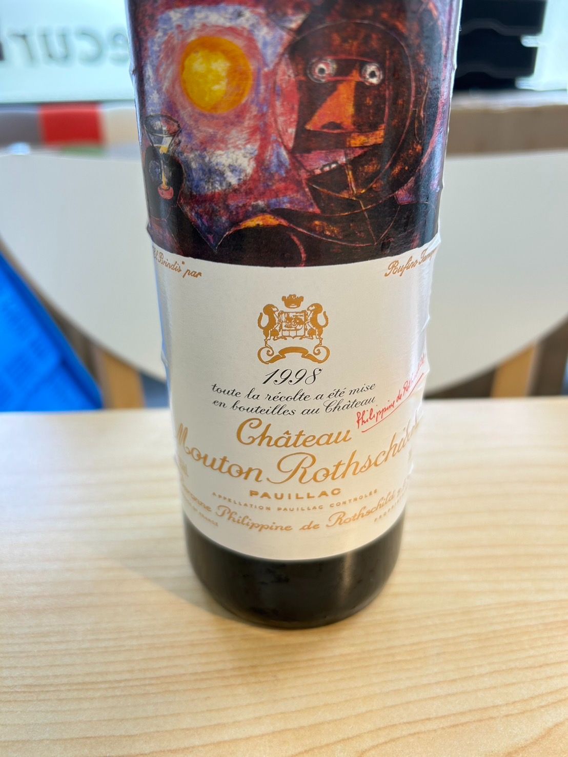 ワイン] シャトー・ムートン 1998 750ml Chateau Mouton Rothschild