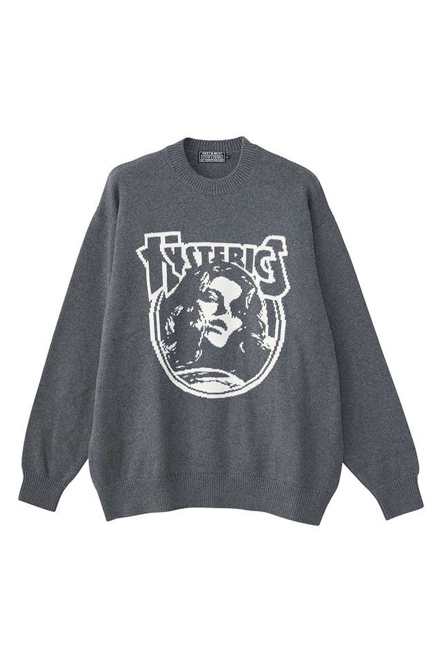 HYSTERIC GLAMOUR ヒステリックグラマー 02253NS04 MULTI WOMAN編込 セーター TOP GRAY 正規通販 メンズ