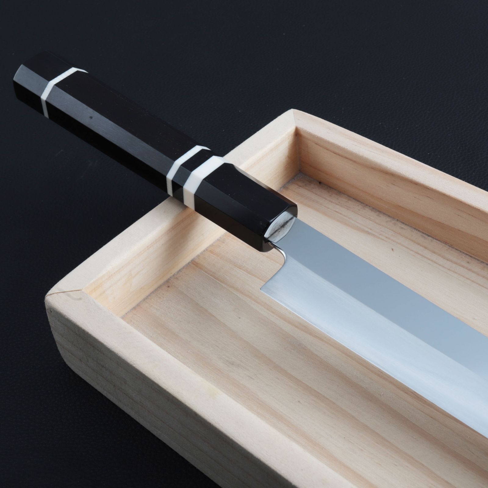 薄柳刃包丁 刺身包丁 尺 刃渡り300 mm 通常鏡面仕上げ 本刃付け 八角柄 時選択可