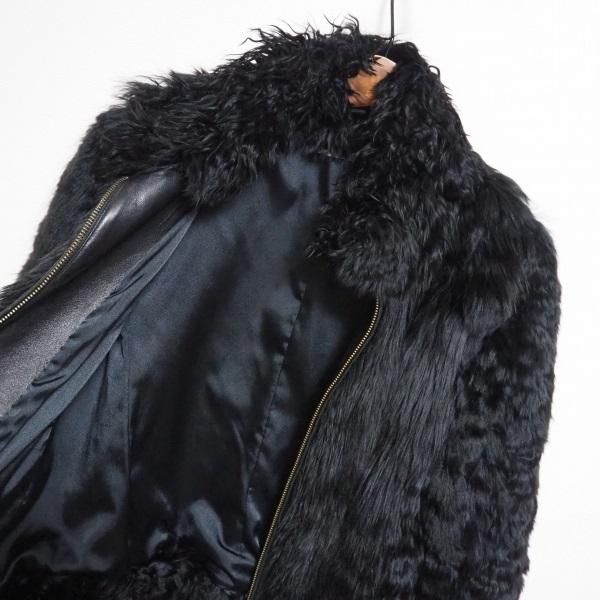 wnc セオリーリュクス theory luxe コート 38 黒 アルパカファー