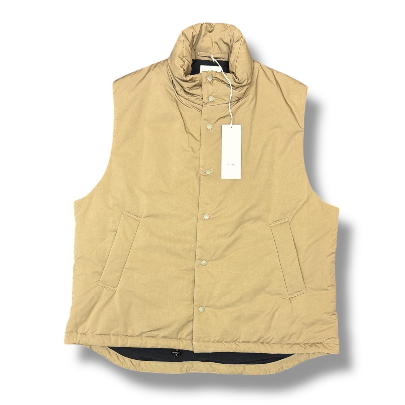 参考上代75900円 未使用品 ATON VINTAGE NYLON TWILL PADDED VEST