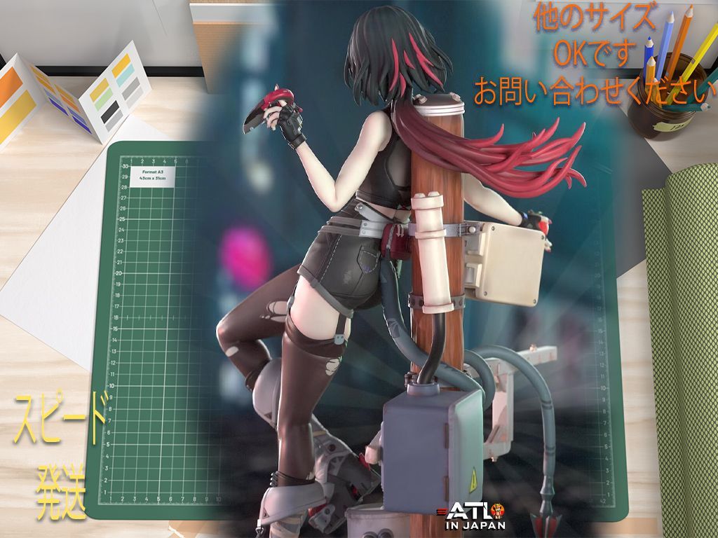 1/8スケール Jane Tel ガレージキット サイバーパンクガール