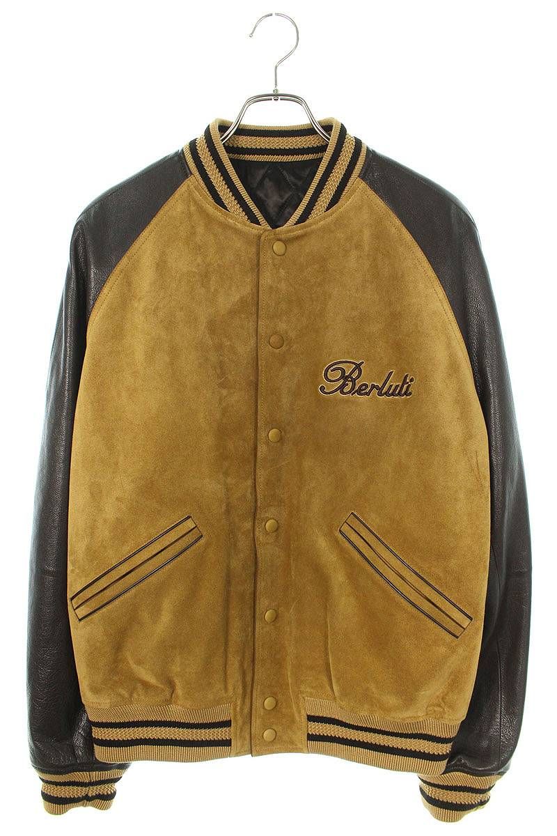 ベルルッティ 23AW R23LBL120KAJT レザーバーシティジャケットブルゾン 