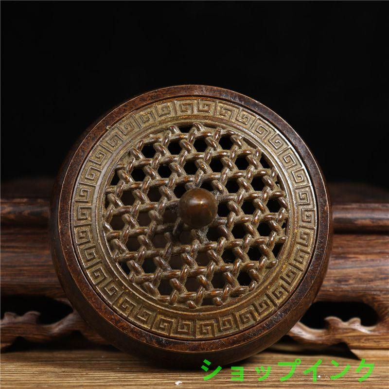 竹編薫香炉 卓上 香炉 盤香炉 香道具 装飾品 工芸品 美術品 置物