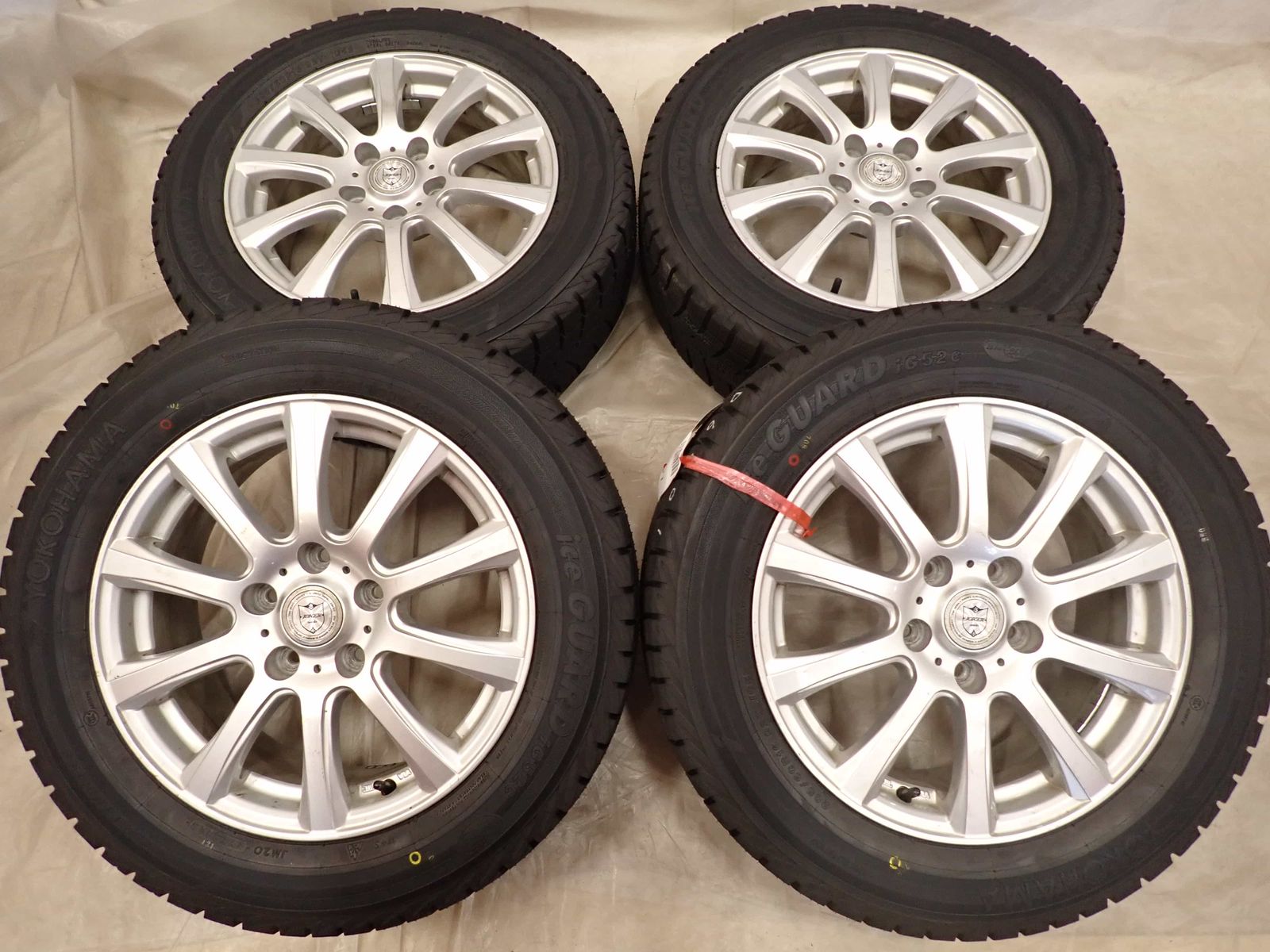冬 製 4本 会社宛 205 60R16×6.5J 92T ヨコハマ アイスガード IG52C アルミ ラフェスタ プレマシー アクセラ NO D6401 FFCRYSTALESIA_COM