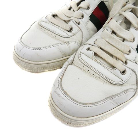 Gucci グッチスニーカーハイカットシェリーラインホワイトロゴ