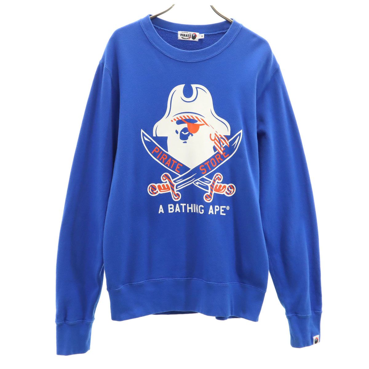 A BATHING APE アベイシングエイプ 長袖 スウェット トレーナー M 青 