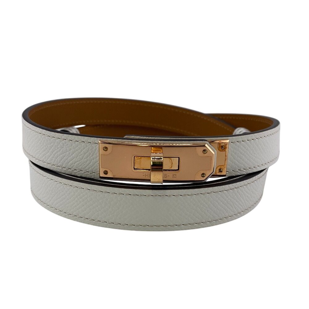 エルメス　白　ケリーベルト　新品未使用　早い者勝ちです☆ HERMES/エルメス ケリーベルト 2022年 レザー ベルト ホワイト