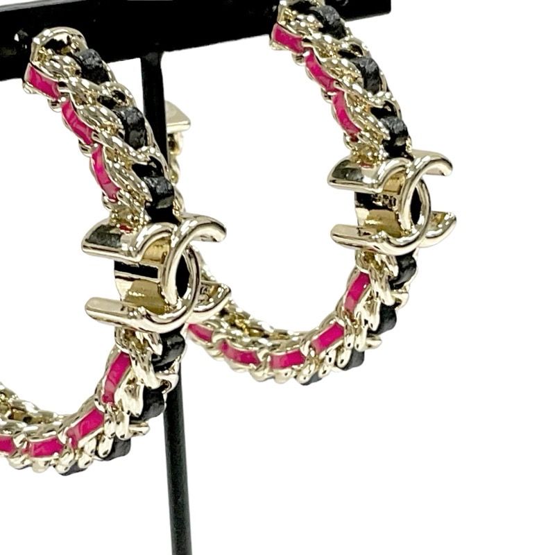 シャネル CHANEL ピアス イヤリング ゴールド ブラック ピンク