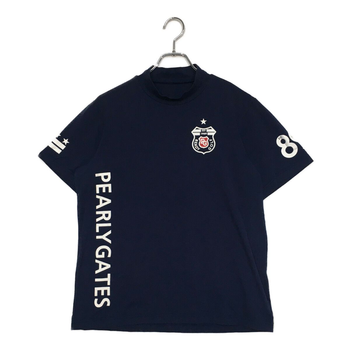 メンズ パーリーゲイツ PEARLY GATES 半袖シャツ 5(L) 紺 ネイビー