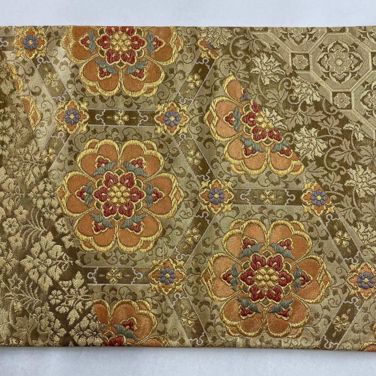 袋帯 秀品 華文 花唐草 金糸 箔 金色 六通 正絹 【中古】 - メルカリ