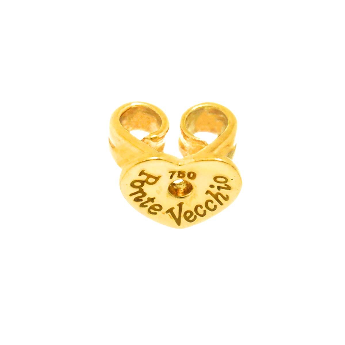 ポンテヴェキオ Ponte Vecchio ダイヤ 0.07ct ハート ピアス K18