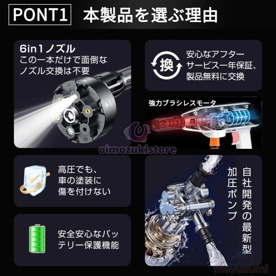 10MPa強力噴射 自吸式|6in1ノズル付