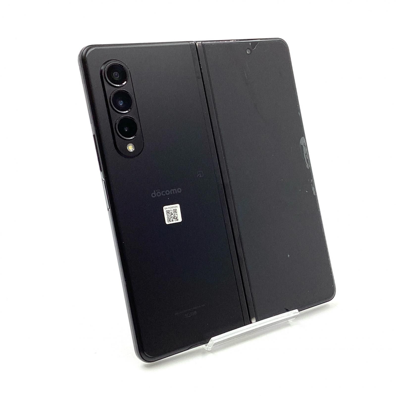 送料無料，豊富な SAMSUNG Galaxy Z Fold3 5G 256GB ファントムブラック docomo SC-55B 白ロム 動作確認済【全額返金保証】【最速発送】 スマートフォン本体