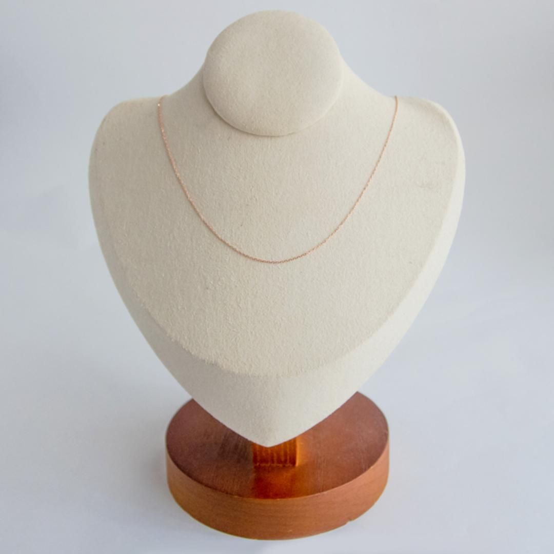 KP04 k18 ネックレス 18金 ピンクゴールド あずき チェーン 45cm  