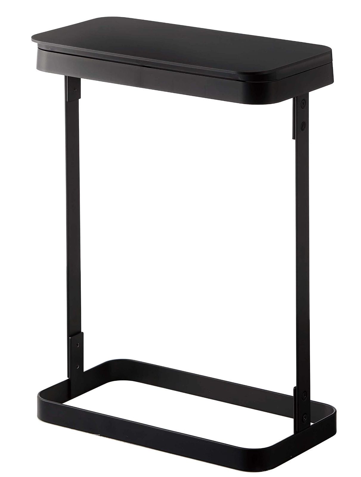 【人気商品】LUCE ゴミ袋が取り出しやすい ルーチェ 約W26×D14.5×H38(蓋開口時:約H50.5)cm ゴミ箱 ブラック スリム 5402 ゴミ袋ホルダー 山崎実業(Yamazaki)