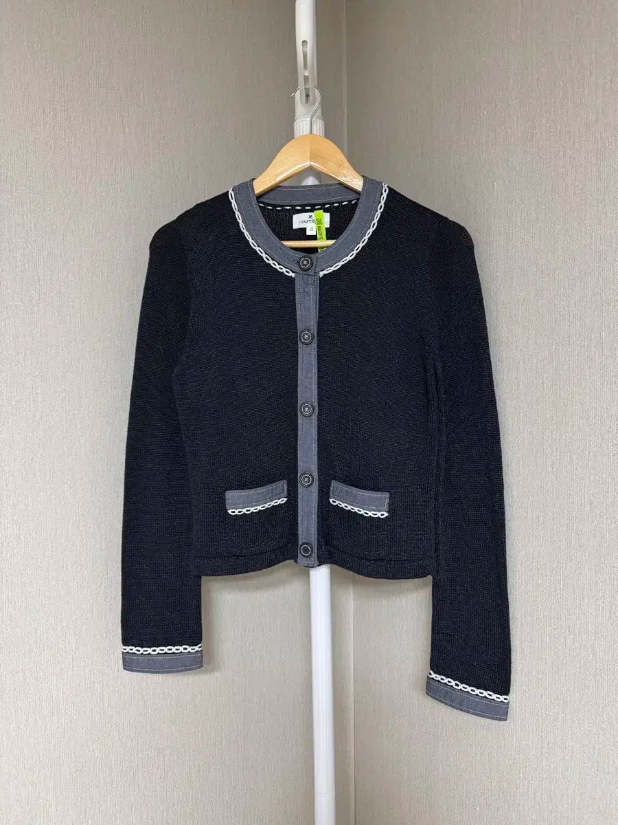 ドライフィニッシュ クレジュ ロゴ 刻印 カーディガン デニムポイント