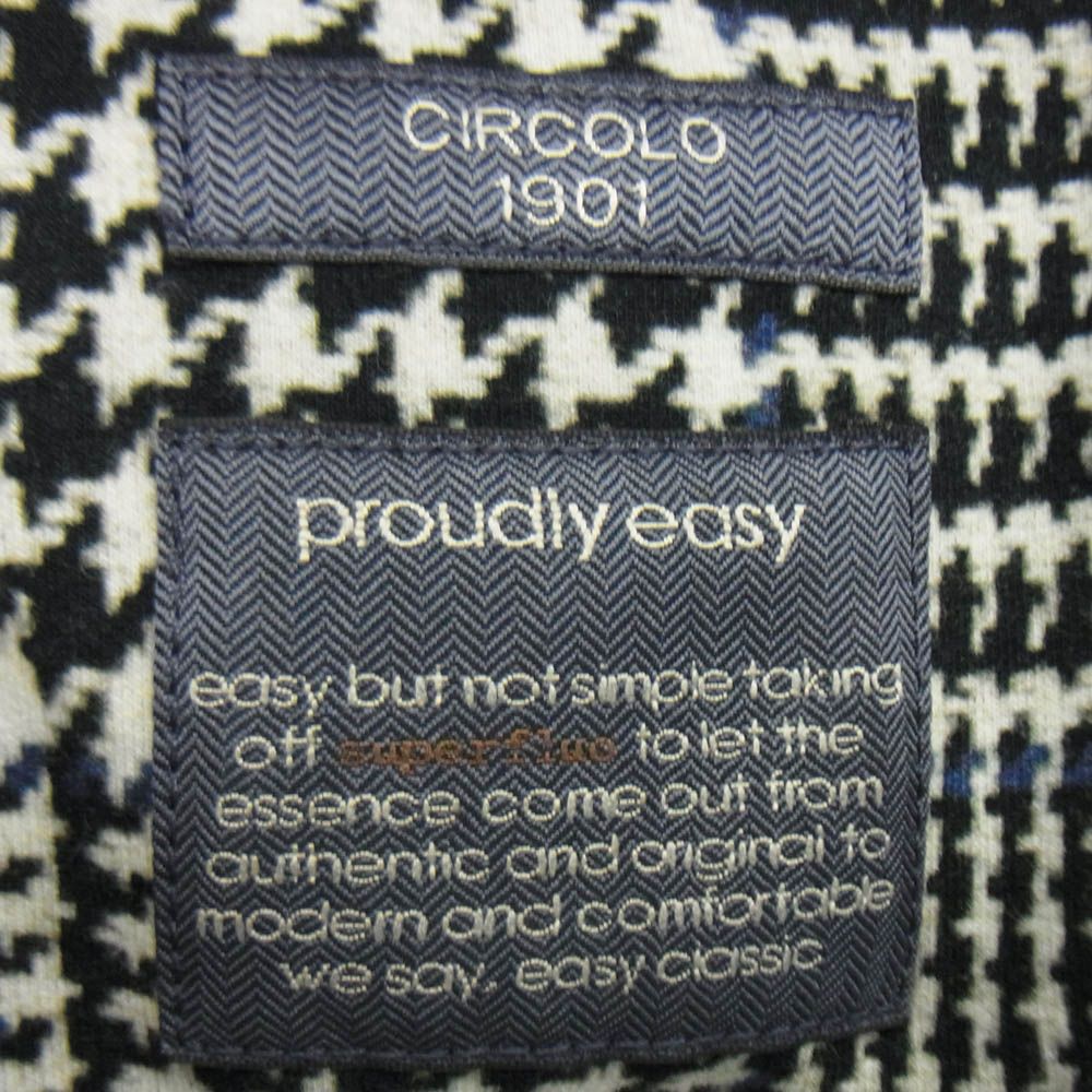 チルコロ1901 CIRCOLO テーラードジャケット　千鳥格子　グレー 未使用 楽天市場】チルコロ 1901 （ CIRCORO 1901 ） 千鳥柄 ストレッチ