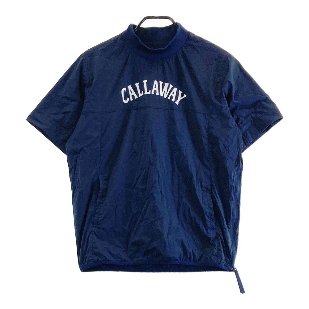 サイズ L CALLAWAY キャロウェイ 2025年モデル 半袖プルオーバーブルゾン 裏メッシュ ネイビー系 240101533566 ゴルフウェア メンズ ストスト