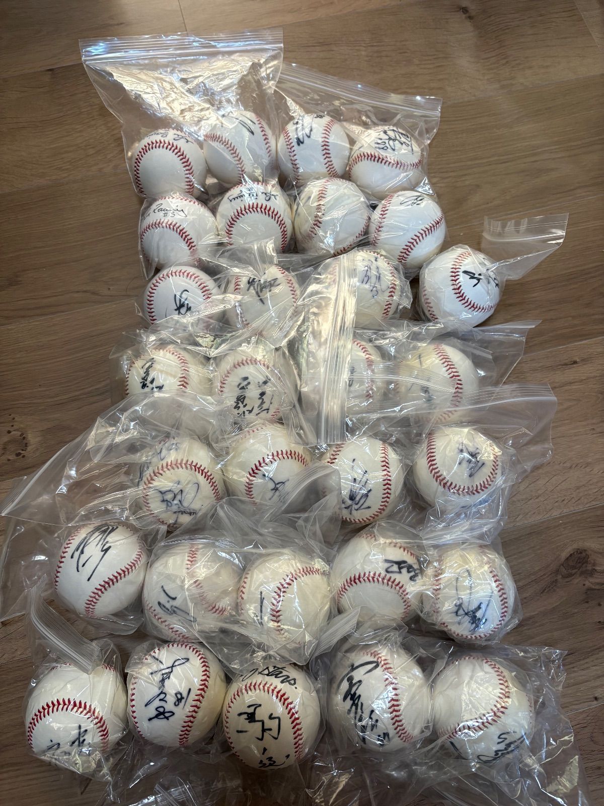 プロ野球 サインボール 30個セット ラミレス 原辰徳 硬式ボール