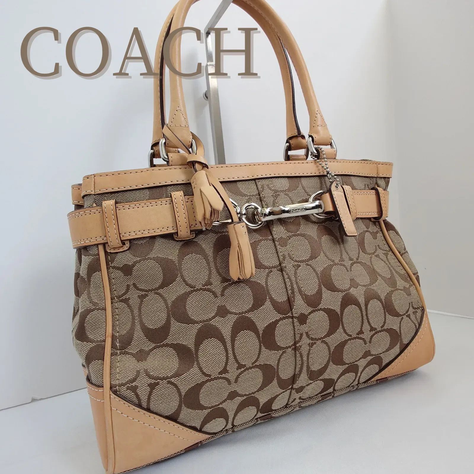 美品♬】【華やかなコーチ•COACH】ハンドバッグ♬ショルダーバッグ♬ 甘い