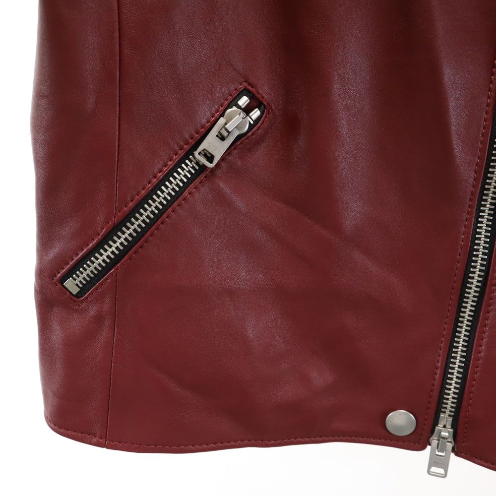 COACH コーチ F33830 ダブルライダースジャケット S レッド レザー