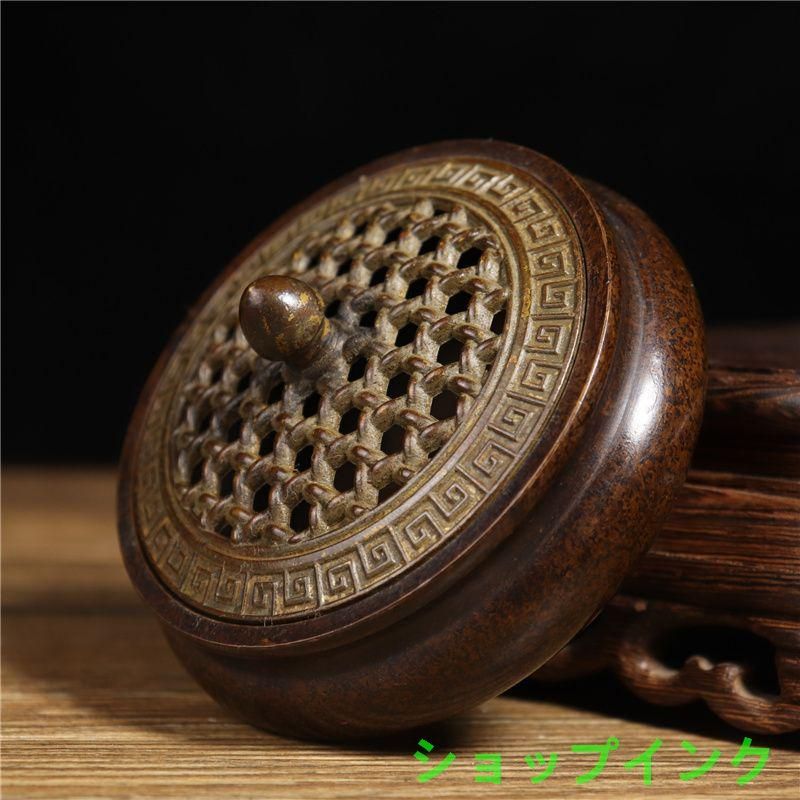 竹編薫香炉 卓上 香炉 盤香炉 香道具 装飾品 工芸品 美術品 置物 竹編みの蓋薫炉 盤香炉 香道具 室内装飾 置物 - メルカリ