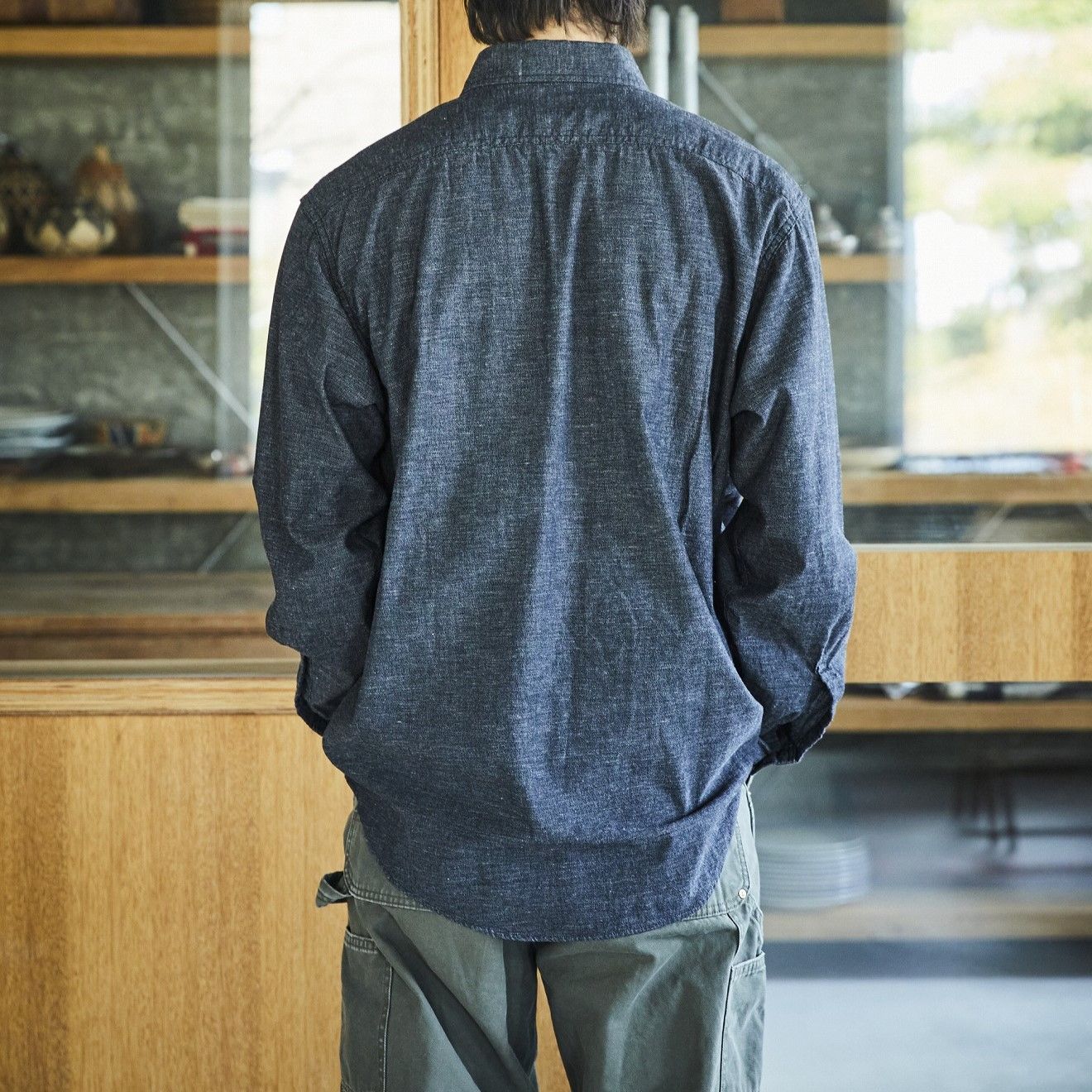 orslow オアスロウ Black Chambray Work Shirt 01-8064-61 ブラック シャンブレー ワークシャツ 新品 -  メルカリ