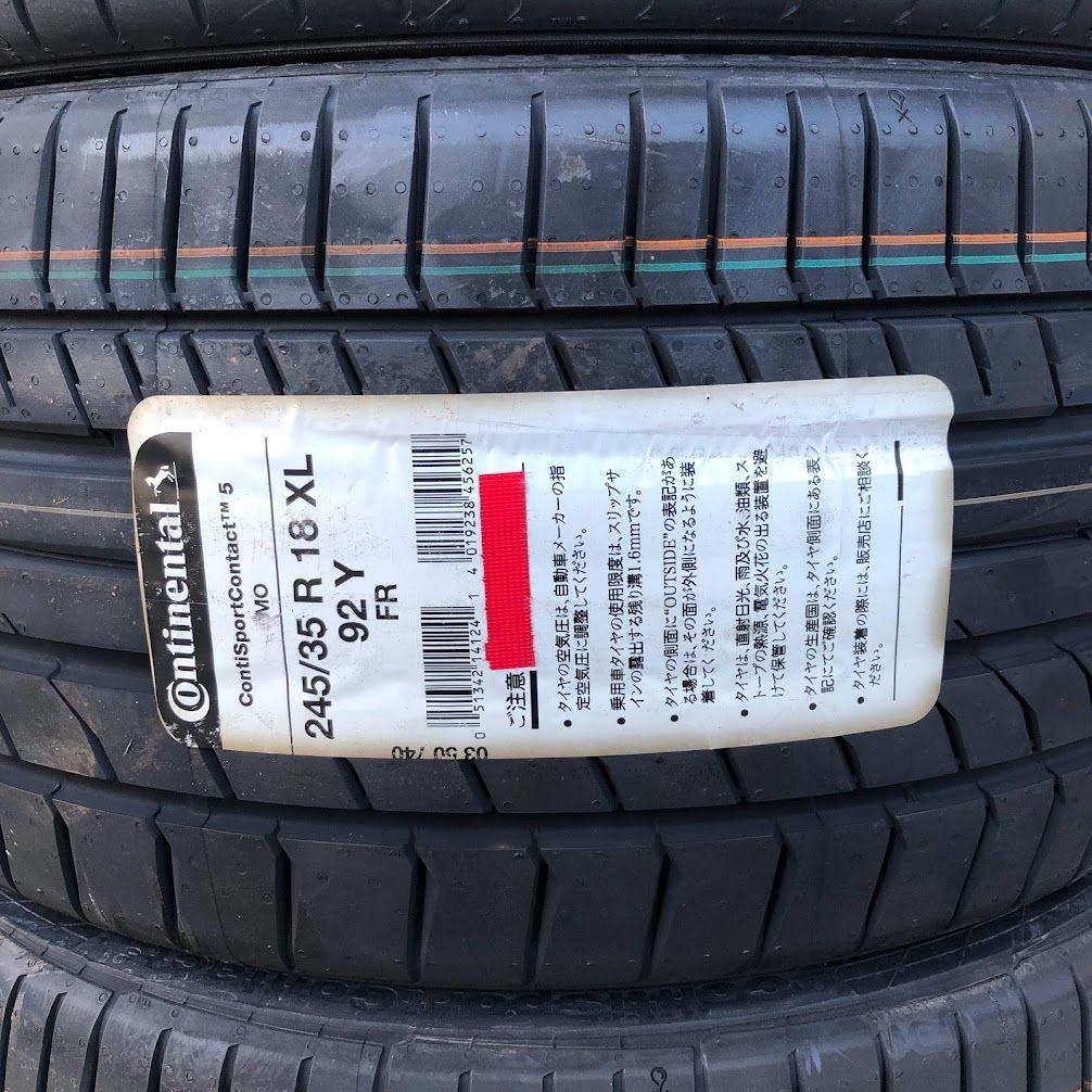 未使用品 夏タイヤ 4本セット 245/35R18 92Y XL コンチネンタル