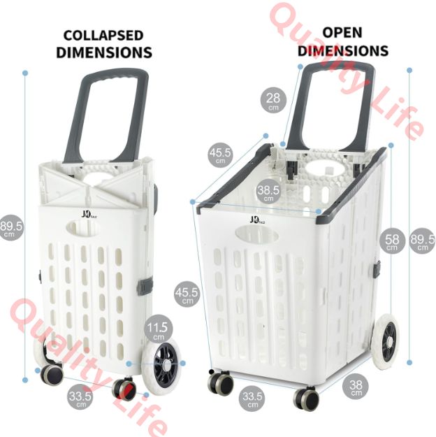 【全品送料無料】 ショッピングカート 折りたたみ式 ポータブル 大容量 75L 360°スクロール回転ホイール ショッピングキャリー 買い物 ショッピング 食料品運搬 旅行 引っ越し用 キャリーカート